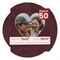 Dark Red Suede Mat Board for 13x13 Frames - Heart Opening for 10x10 Photos